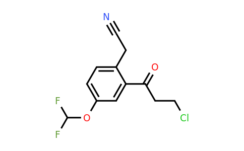 1804151-12-9 | 2-(3-Chloropropanoyl)-4-(difluoromethoxy)phenylacetonitrile