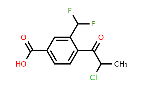 4-(2-Chloropropanoyl)-3-(difluoromethyl)benzoic acid