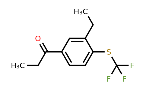 1804153-77-2 | 1-(3-Ethyl-4-(trifluoromethylthio)phenyl)propan-1-one
