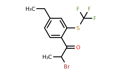 1804153-82-9 | 2-Bromo-1-(4-ethyl-2-(trifluoromethylthio)phenyl)propan-1-one