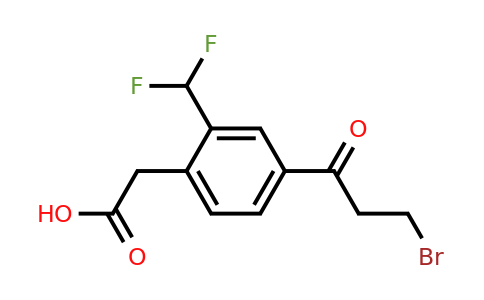 1804154-27-5 | 4-(3-Bromopropanoyl)-2-(difluoromethyl)phenylacetic acid