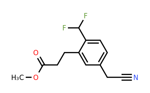 1804155-83-6 | Methyl 3-(5-(cyanomethyl)-2-(difluoromethyl)phenyl)propanoate