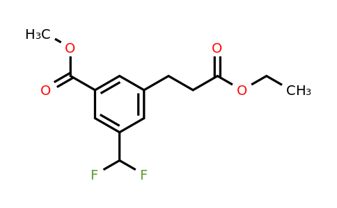 Methyl 3-(difluoromethyl)-5-(3-ethoxy-3-oxopropyl)benzoate