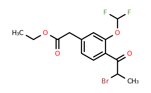 1804156-62-4 | Ethyl 4-(2-bromopropanoyl)-3-(difluoromethoxy)phenylacetate