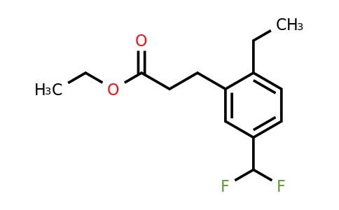 1804157-92-3 | Ethyl 5-(difluoromethyl)-2-ethylphenylpropanoate
