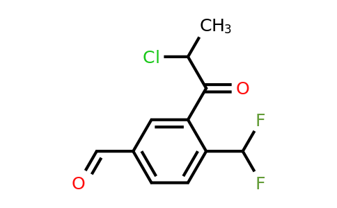 1804158-51-7 | 3-(2-Chloropropanoyl)-4-(difluoromethyl)benzaldehyde