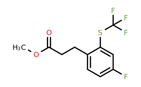 1804158-78-8 | Methyl 3-(4-fluoro-2-(trifluoromethylthio)phenyl)propanoate