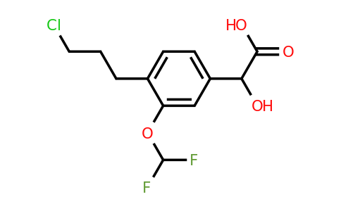 1804159-32-7 | 4-(3-Chloropropyl)-3-(difluoromethoxy)mandelic acid