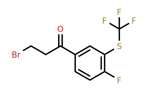 1804159-40-7 | 3-Bromo-1-(4-fluoro-3-(trifluoromethylthio)phenyl)propan-1-one