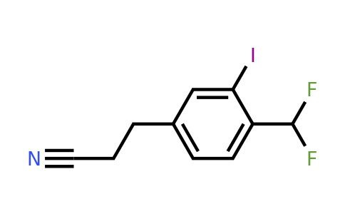 1804159-50-9 | 4-(Difluoromethyl)-3-iodophenylpropanenitrile