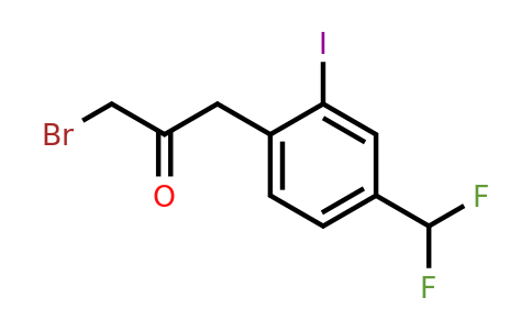 1804159-70-3 | 1-Bromo-3-(4-(difluoromethyl)-2-iodophenyl)propan-2-one