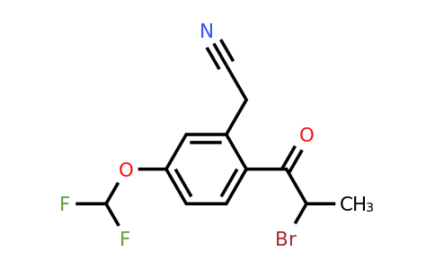 1804160-15-3 | 2-(2-Bromopropanoyl)-5-(difluoromethoxy)phenylacetonitrile