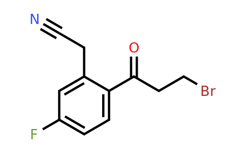 1804160-37-9 | 2-(3-Bromopropanoyl)-5-fluorophenylacetonitrile
