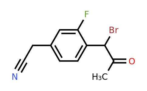 1804160-41-5 | 4-(1-Bromo-2-oxopropyl)-3-fluorophenylacetonitrile