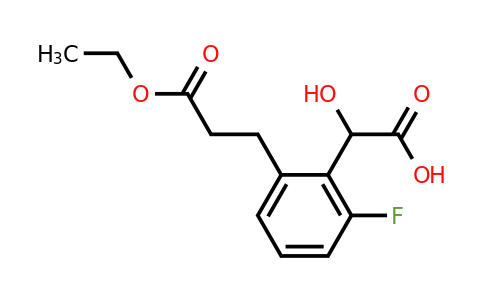 1804160-43-7 | 2-(3-Ethoxy-3-oxopropyl)-6-fluoromandelic acid