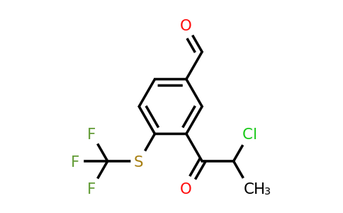 1804161-49-6 | 3-(2-Chloropropanoyl)-4-(trifluoromethylthio)benzaldehyde