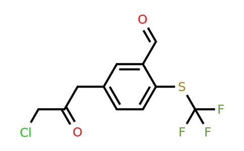 1804161-58-7 | 5-(3-Chloro-2-oxopropyl)-2-(trifluoromethylthio)benzaldehyde