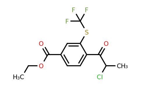 1804161-96-3 | Ethyl 4-(2-chloropropanoyl)-3-(trifluoromethylthio)benzoate