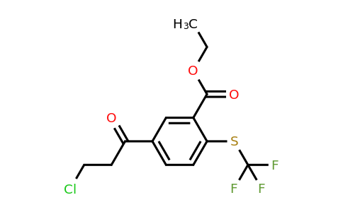 1804161-99-6 | Ethyl 5-(3-chloropropanoyl)-2-(trifluoromethylthio)benzoate