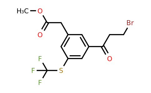 1804162-19-3 | Methyl 3-(3-bromopropanoyl)-5-(trifluoromethylthio)phenylacetate