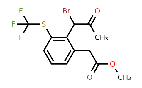 1804162-38-6 | Methyl 2-(1-bromo-2-oxopropyl)-3-(trifluoromethylthio)phenylacetate