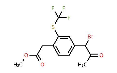 1804162-45-5 | Methyl 4-(1-bromo-2-oxopropyl)-2-(trifluoromethylthio)phenylacetate