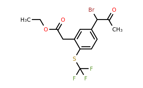 1804162-80-8 | Ethyl 5-(1-bromo-2-oxopropyl)-2-(trifluoromethylthio)phenylacetate