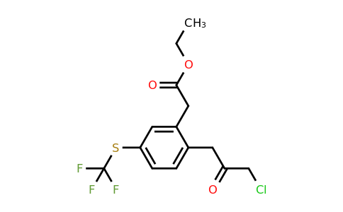 1804162-92-2 | Ethyl 2-(3-chloro-2-oxopropyl)-5-(trifluoromethylthio)phenylacetate