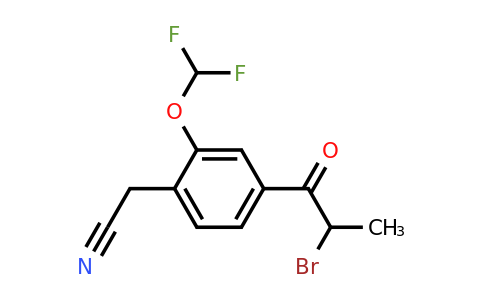 1804163-11-8 | 4-(2-Bromopropanoyl)-2-(difluoromethoxy)phenylacetonitrile