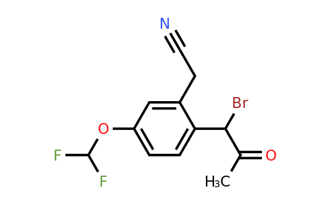 1804163-35-6 | 2-(1-Bromo-2-oxopropyl)-5-(difluoromethoxy)phenylacetonitrile