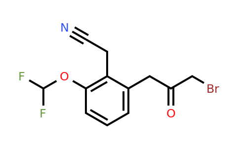 1804163-41-4 | 2-(3-Bromo-2-oxopropyl)-6-(difluoromethoxy)phenylacetonitrile