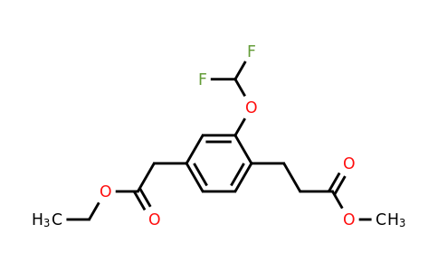 1804163-50-5 | Ethyl 3-(difluoromethoxy)-4-(3-methoxy-3-oxopropyl)phenylacetate