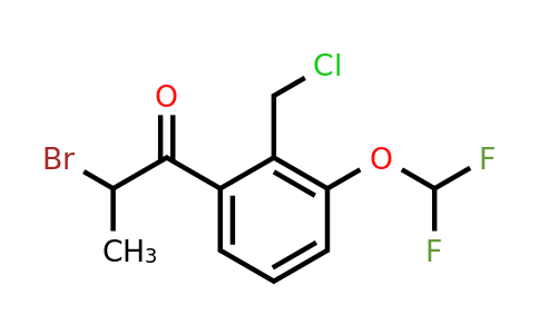 1804163-87-8 | 2-Bromo-1-(2-(chloromethyl)-3-(difluoromethoxy)phenyl)propan-1-one