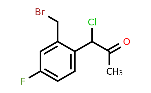 1804164-47-3 | 1-(2-(Bromomethyl)-4-fluorophenyl)-1-chloropropan-2-one