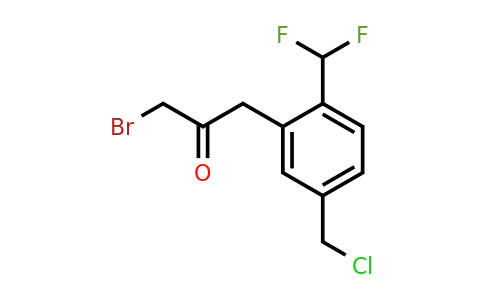 1804164-94-0 | 3-Bromo-1-(5-(chloromethyl)-2-(difluoromethyl)phenyl)propan-2-one