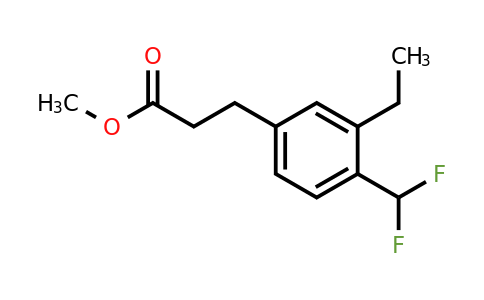1804165-56-7 | Methyl 4-(difluoromethyl)-3-ethylphenylpropanoate
