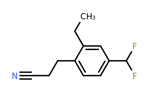 1804165-62-5 | 4-(Difluoromethyl)-2-ethylphenylpropanenitrile