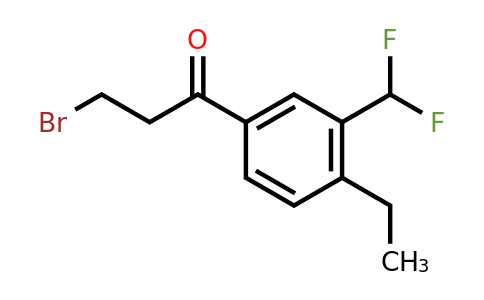 1804165-91-0 | 3-Bromo-1-(3-(difluoromethyl)-4-ethylphenyl)propan-1-one