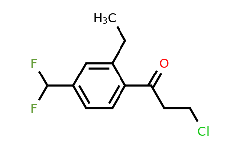 1804166-13-9 | 3-Chloro-1-(4-(difluoromethyl)-2-ethylphenyl)propan-1-one
