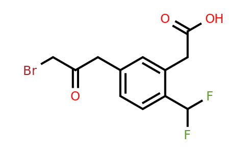 1804166-44-6 | 5-(3-Bromo-2-oxopropyl)-2-(difluoromethyl)phenylacetic acid