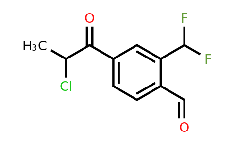 1804166-95-7 | 4-(2-Chloropropanoyl)-2-(difluoromethyl)benzaldehyde
