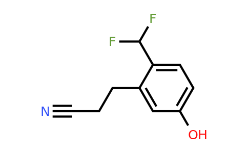 1804167-36-9 | 2-(Difluoromethyl)-5-hydroxyphenylpropanenitrile