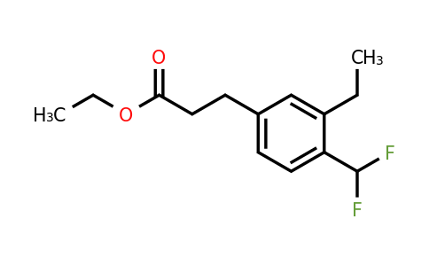 1804168-10-2 | Ethyl 4-(difluoromethyl)-3-ethylphenylpropanoate