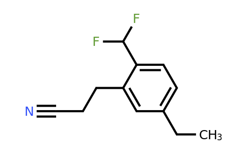 1804168-21-5 | 2-(Difluoromethyl)-5-ethylphenylpropanenitrile