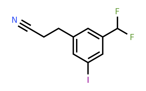 1804168-62-4 | 3-(Difluoromethyl)-5-iodophenylpropanenitrile