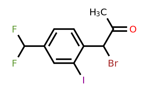 1804168-78-2 | 1-Bromo-1-(4-(difluoromethyl)-2-iodophenyl)propan-2-one