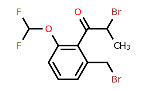 1804169-05-8 | 2-Bromo-1-(2-(bromomethyl)-6-(difluoromethoxy)phenyl)propan-1-one