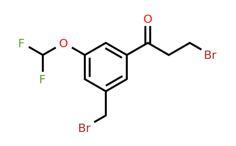 1804169-11-6 | 3-Bromo-1-(3-(bromomethyl)-5-(difluoromethoxy)phenyl)propan-1-one