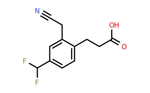 1804170-47-5 | 2-(2-Carboxyethyl)-5-(difluoromethyl)phenylacetonitrile