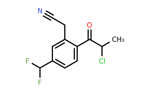 1804170-75-9 | 2-(2-Chloropropanoyl)-5-(difluoromethyl)phenylacetonitrile